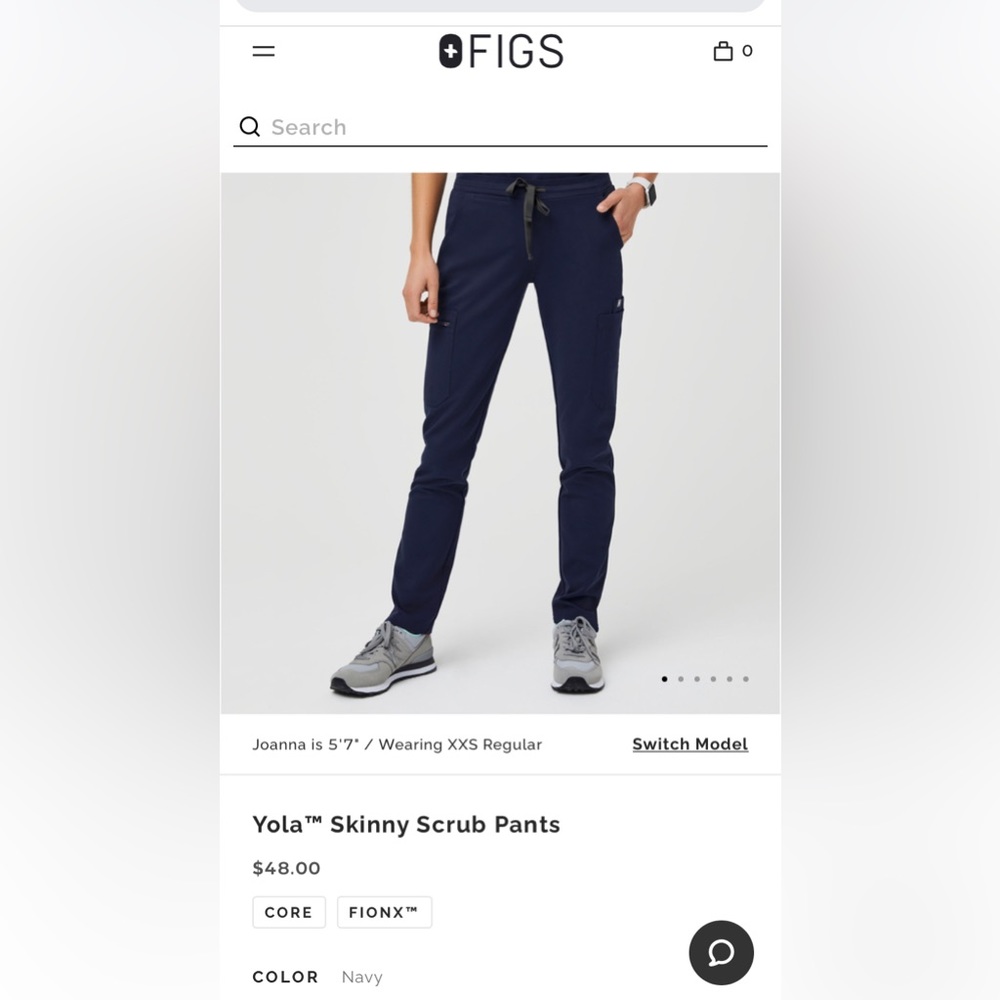 Figs size small tall Yola scrub pants